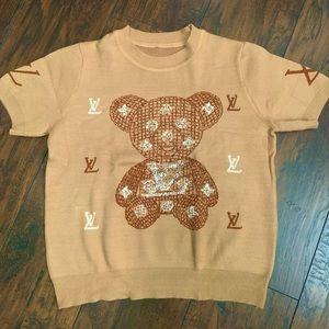 Brown knitted sweater top